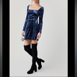 Miami Leticia Waisted Velvet Mini Dress